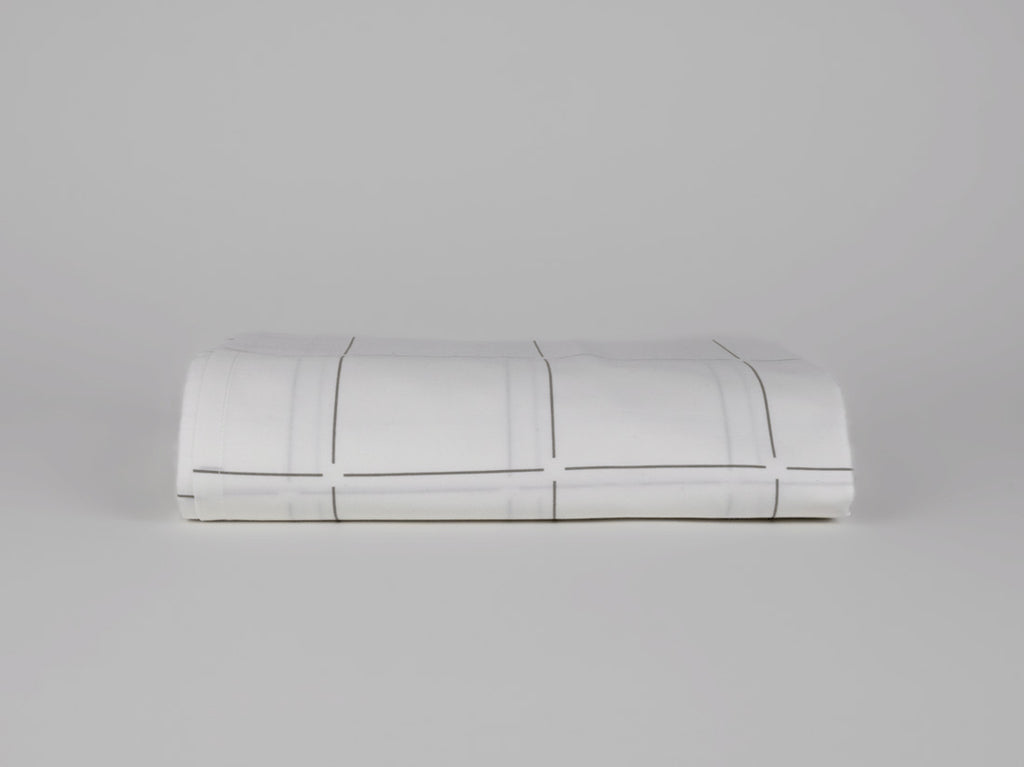 Shop Sateen Flat Sheets Windowpane in Australia | Organic Nest